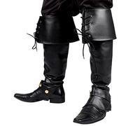 Boland Black Pirate Boot Covers Adult Fancy Dress Costume Accessory