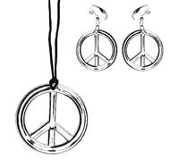 Boland 10232310 Bol44517 Peace Necklace & Earring Set, Argento
