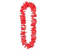 Boland 10232236 Red Flower Necklace 1 Piece, Floral, Multi-Coloured, Taglia unica