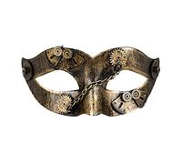 Boland BOL54521 Steampunk Gold Gears mask for Women, Multicolor, Unitalla
