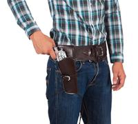 Boland Brown Cowboy Belt and Holster Faux Leather Western Fancy Dress Wild West Dress Up Accessory Adult One Size