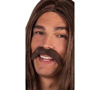 Boland Brown Hippy Moustache 60 70s Dress Up Accessory 1960s 1970s Hippie Fake Facial Hair Stick On Self Adhesive Tash