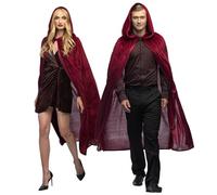 Boland Burgundy Red Hooded Cape 170cm - Red - One Size