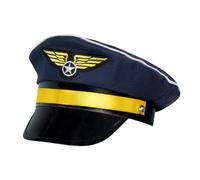 BOLAND BV 01253 Airline Pilot Captain Crew Hat/ Cap Fancy Dress Accessory Nazy Blue