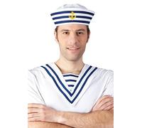Boland BV Navy Sailor Doughboy Hat, White/Navy