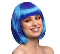 Boland 10103128 85896 Polyester Wig One Size Blue, Unisex