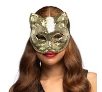 Boland - Cat Mask Disco Cat with Elastic Band, Glitter Face Mask for Carnival, Festival and Theme Party, Animal Costume Cat