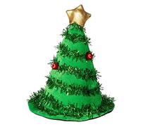 Boland Christmas Tree Hat, Green Felt with Tinsel and Star, Christmas Hat, Xmas, Christmas Fancy Dress Accessory, Unisex for Men and Women, Party, Secret Santa, Adult, One Size (Green)