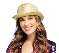 Boland - Classic hat, hat size 58 cm, melon, glitter party hat for costume, carnival and theme party