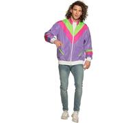 Boland - Costume for adults 80s tracksuit with pockets, jacket and trousers, camping suit, jogging suit, Assi suit, retro style, group costume, theme party, carnival, Green, XXL