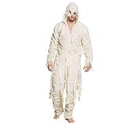 Boland - Costume for adults mummy jumpsuit with hood, horror party, carnival, theme party, Halloween, White