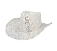 Boland - Cowboy Hat Rodeo Party, Hat for Fancy Dress Costumes, Carnival, Theme Party and JGA, Silver