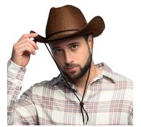 Boland Adult Cowboy Hat, Western Fancy Dress Accessory, Unisex, For Men and Women, Sheriff, Rodeo, Party, Festival, Halloween, Cowboy Dress Up, One Size (Brown)