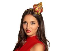 Boland Crown Headband for Adults, Gold & Red, Royal King Accessory, One Size, Decorated with Diamonds - Perfect for King and Queen Costumes, Parties, and Festivals