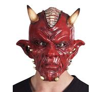 Boland - Devil Deluxe Latex Mask for Adults, Red, One Size, 97505