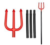 Boland 112cm Devil Trident Pitchfork, 4 Pieces, Detachable, Devil Fancy Dress Accessory, Halloween Dress Up, Prop, Weapon, Lucifer, Carnival, Red (112cm)