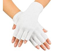 Boland - Fingerless Gloves for Adults, White, One Size, 01909