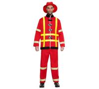 Boland - Fireman Costume for Men, 3 Pieces, Fancy Dress Costume for Theme Party, Halloween or Carnival, Fire Brigade