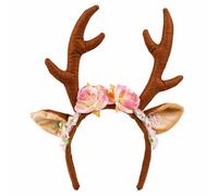 Boland Flower Reindeer Fawn With Antlers Tiara Headband