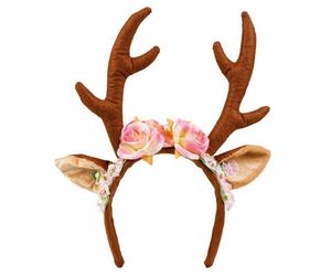 Boland Flower Reindeer Fawn With Antlers Tiara Headband