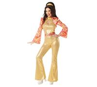 Boland - Funky Queen Costume, 70s Disco Jumpsuit with Headband, Vest and Belt for Carnival and Theme Party