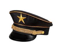Boland General Hat Military Army Uniform Headwear Fancy Dress Black Comrade Dress Up Adult One Size (Black)