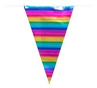 Boland - Giant Bunting, Size 10 m, Flag Chain, Foil Garland, Hanging Decoration, Carnival, Theme Party, Birthday, Children's Birthday