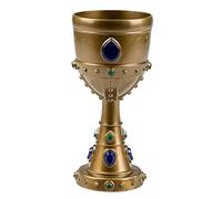 Boland Gold Chalice Goblet - Medieval King Cup Fancy Dress Accessory with Jewels - Plastic Royal Drinking Cup for Knight, Arthurian, Viking, Halloween & Party Costumes - 18 cm