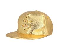 Boland Gold Dollar Hat - Adjustable Adult Baseball Cap with Glitter Dollar Sign - 90s Fancy Dress Hip Hop Costume Accessory for Festivals, Parties and Carnival