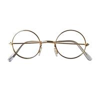 Boland Gold Santa Glasses with No Lens, Old Man Glasses, Santa Fancy Dress Accessory, Santa Claus Dress Up, Father Christmas, Christmas Fancy Dress, Xmas, Adult (Gold)