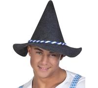 Boland Grey Bavaria Pointy Witch Wizard Hat - Oktoberfest Costume Accessory with Twisted Cord - Fun Party Wear for Festivals & Fancy Dress