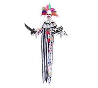 Boland Hungry Clown Animated Hanging Prop 120 cm - Halloween Decoration with Light, Sound & Motion - Scary Interactive Clown Prop for Haunted Houses, Horror Parties and Creepy Displays