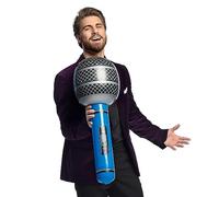 Boland Inflatable Microphone 76cm, Disco Accessory, Party, Blow Up, Party Supplies, Musical Instrument, Festival, Carnival (76cm)