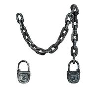 Boland Jumbo Chain with Faux Padlock, 123cm, Halloween Fancy Dress Accessory, Convict, Prisoner Chains, Prop, Horror Decoration, Grey (Grey)