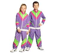 Boland Kids Boys Girls 80's Shell Suit Fancy Dress Costume Multicolour, Age 10-12
