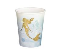 Boland Lagoon Paper Mermaid Party Cup (Pack Of 6) White/blue/gold (One Size)