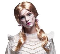 School Girl Long Blonde Hair Wig Braids Womens Hen Party Fancy Dress Costume Accessory