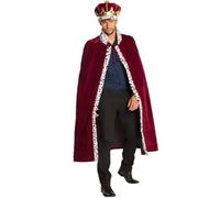 Boland 10203599 Kostümset 36104 Costume Majesty, Hat and Royal Coat Set Duke for Adults, Crown and Cape Made of Plush, Carnival, Theme Party, Multicoloured, 140 (EU)
