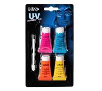 Boland - Makeup set for Halloween, luminous UV makeup and accessories, make-up for carnival and theme parties