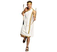 Boland Mens God of Olympus Adult Fancy Dress Costume Greek DressUp Roman Outfit Toga White/Gold M/L