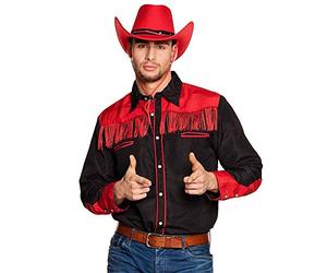 Boland - Men's Western Black and Red Fringe Cowboy Wild West Costume Carnival Theme Party