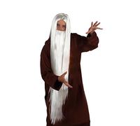 Boland Mens White Wizard Wig and Beard Set Long Wig Long Beard World Book Day DressUp Adult OneSize