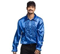 Adult Mens Disco Ruffle Shirts Frilly 1970s 70s Fancy Dress Costume
