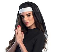 Boland Nuns Headpiece Habit Hood, Religious Fancy Dress Accessory, Headwear, Black, One Size (Black)
