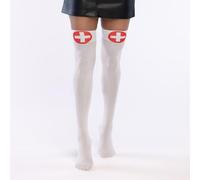 Boland 10117876 02254 Nurse Socks, White/Red, One Size, Unisex