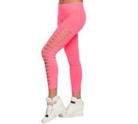 Boland - Opaque Leggings, Size M, with Stretch, Cut-Outs, Tight Trousers, Carnival, Theme Party, Disco, Halloween Pink