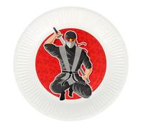 Boland Pack of 8 Ninja Manga Paper Plates 23 cm