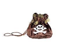 Boland Pirate Bag - Multicoloured Velvet-Like Fabric Accessory, 18 x 18 cm for Pirate Costumes and Themed Parties