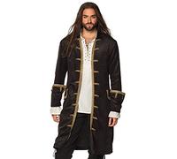 Boland Pirate Jacket Black-Gold Mens Fancy Dress Costume Pirate Captain Size Extra Large