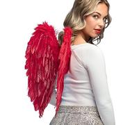 Boland Red Costume Wings for Adults - 50x50 cm Angel Wings Accessory, Ideal for Halloween, Carnival, and Themed Parties
